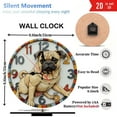 thumbnail image 3 of Pug Dog Wall Clock Home Decor Art Design 10-Inch Silent Wooden Wall Clock, Battery Operated (AA Batteries Not Included), Artistic Home Decor, 3 of 7