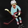 thumbnail image 3 of CafePress - Sock Monkey Ice Hockey Women's Dark Pajamas - Women's Short Sleeve Print T-Shirt and Pants Dark Cotton Pajama Set, 3 of 7