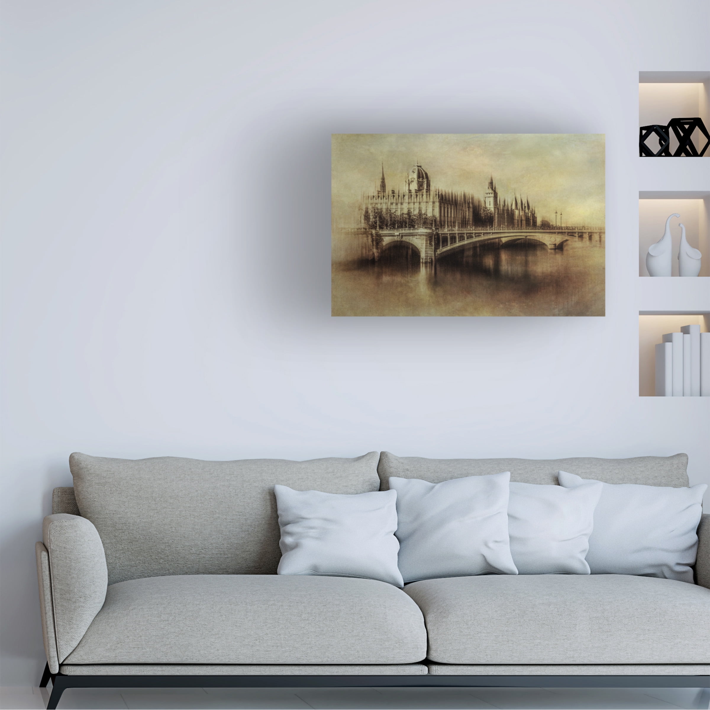 Canvas Wall Art - Orkidea W. 'La Conciergerie' Wall Art for Living Room, Bedroom, or Office Décor by Trademark Fine Art - 32 x 22 Inches - 32x22