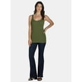 thumbnail image 2 of Time and Tru Women's Ribbed Tank Top, Sizes XS-XXXL, 2 of 5