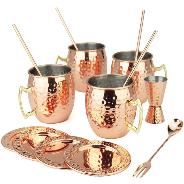 Set Moscow Mule para bar de coctelería PG Moscow Mule, 15 unidades, color cobre