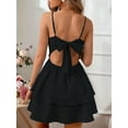 thumbnail image 4 of Women'S Backless Tie Short Dress Summer Models Halter Dresses Black L, 4 of 8