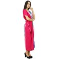 thumbnail image 6 of Bimba Magenta Long Cotton Kaftan Holiday Beach Cover Up Ladies Caftan Maxi Gown Dress, 6 of 6