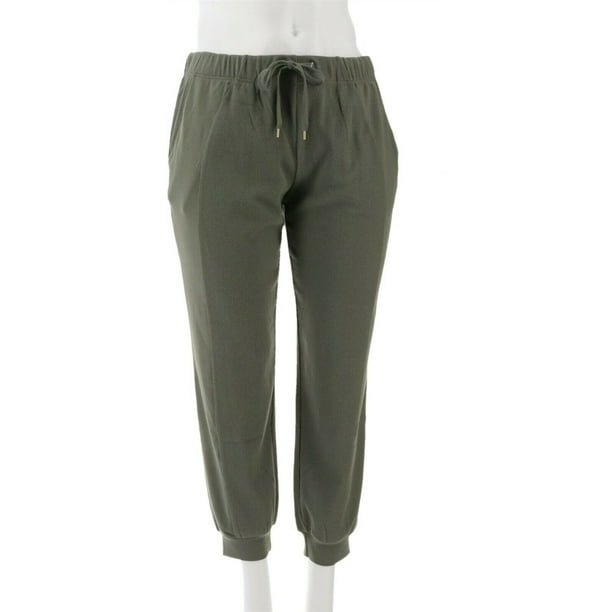 waffle knit jogger pants