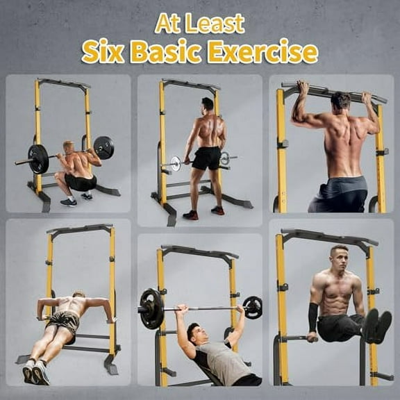 ZENOVA Squat Rack Power Rack Home Gym Equipment Pull Up Rack Squat Stand for Weightlifting, 800LBS Weight Capacity