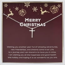 Anavia Friendship Jewelry Sterling Silver Cross Necklace Christmas Gifts , New Year Gift for Soul Sister Necklace Card