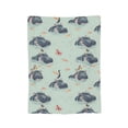 thumbnail image 2 of Hippo Blanket,Cute Whimsical Water Scene 60x50, 2 of 6