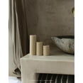 thumbnail image 2 of LAWA Roman Handmade Tall Ribbed Pillar Candle - Beautiful Scented Soy Wax Dinner Candle | Classic Aesthetic Decoration Set | Housewarming Gift | Home Room Shelf Decor Idea - Moon Gray (Set of 3), 2 of 16