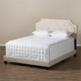 thumbnail image 7 of Bowery Hill Modern Fabric Tufted Queen Low Profile Bed in Light Beige, 7 of 7