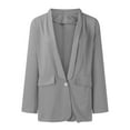 thumbnail image 4 of QATAINLAV Blazers for Women Dressy Casual Bussiness Long Sleeve Open Front Suit Jacket Solid Lapel Work Office Cardigan, Gray, S, 4 of 9