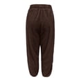 thumbnail image 4 of MAIHAN-Womens Joggers with Pockets Casual Loose Striped Drawstring Elastic High Waist Pants Athletic Straight Leg Sweatpants Lounge Travel Joggers Fall Fashion Must Haves(Coffee,XL), 4 of 5