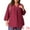 Burgundy, variant on DARING DIVA Women's Plus V Neck Long Sleeve Flowy Blouse 2X Burgundy