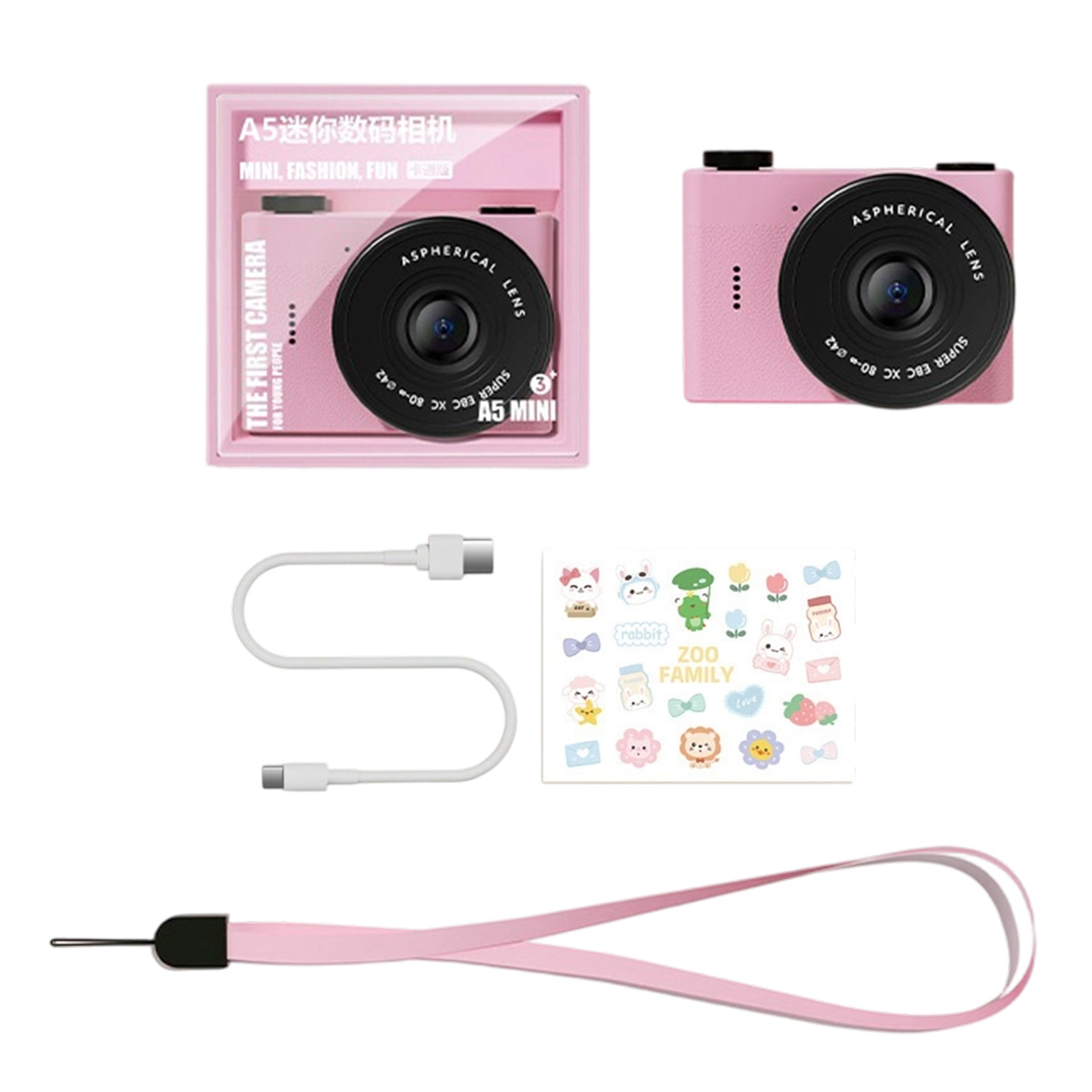Retro Small Camera 1.54inch Screen Indoor Home Outdoor 720P Sports Camera Video Recorder with LED Fill Light Recording