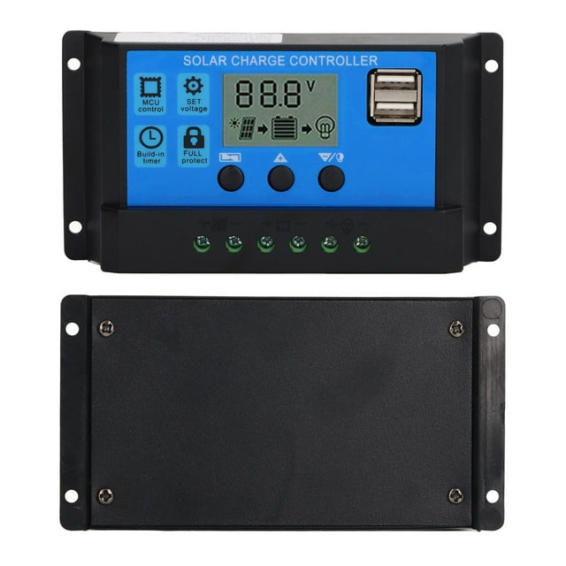 Controlador De Panel Solar, Protección De Circuito Carcasa De aleación De Aluminio 12 V 24 V Memoria De Apagado Controlador Fotovoltaico Para Uso Industrial