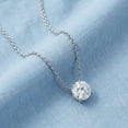 thumbnail image 4 of Pompeii 3Ct  Solitaire Round Cut Diamond Pendant 14k Yellow Gold Necklace Lab Grown, 4 of 6