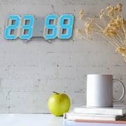 Kayannuo Wall Decor 3D LED Digital Clock Wall Deco Glowing Night Mode Adjastable Electronic Table Clock Wall Clock Decoration Living Room LED Clock Room Decor