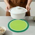 thumbnail image 4 of Farmhouse Round Placemats Set of 6 Woven Placemats for Dining Table Decor Kitchen Table Mat Wipe Clean Green 11.8inch, 4 of 5