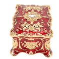 thumbnail image 1 of Trinket Organizer,Vintage Jewelry Box European Metal Jewelry Box Enameled Trinket Box User-Friendly Design, 1 of 14