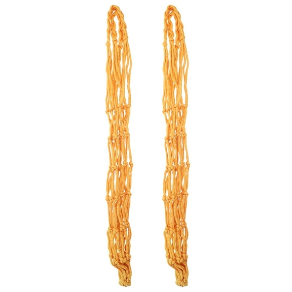 FENGGUIQU Livestock Hay Feeder, Hanging Net Bag, Weather-Resistant, Yellow, 2Pcs