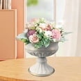 thumbnail image 3 of Maceta de metal estilo europeo vintage, maceta delicada para plantas Blanco, 3 of 8