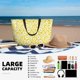 thumbnail image 5 of Fotbe Daisies Flowers Bolsa de Viaje para Playa - Resistente al Agua, Bolsa Tote de Gran Capacidad y Ligera con 7 Bolsillos para Mujeres y Hombres, 5 of 7