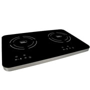 True Induction TI-2C Protable UL1026 Certified, 23-inch Dual Induction Cooktop 1750W Glass-Ceramic Top