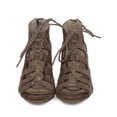 thumbnail image 4 of New Women Wild Diva Freya10 Faux Suede Open Toe Lace Up Cut Out Low Wedge Sandal, 4 of 6