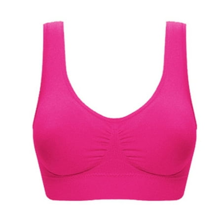 Otvok Womens Sports Bras Yoga Comfort Seamless Stretchy Sports Bra for Women Solid Tank Tops Wirefree Full Back Coverage Bras All Day Comfort