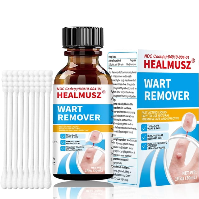 Eliminador de verrugas HEALMUSZ Wart Freeze Off 5% ácido salicílico 30 ml