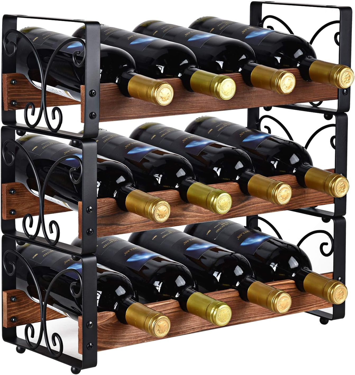 Oceanstar 12 Bottle Bamboo Wine Rack Walmart
