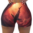 thumbnail image 2 of Goofa Shark Underwater Vortex Printed Workout Shorts Women Seamless Scrunch Butt Lifting High Waisted Gym Booty Shorts Elastic Workout Shorts-Large, 2 of 8