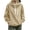 Beige, variant on Women Waterproof Hooded Windbreaker, Quarter Zip-Up Long Sleeve Pullover Jacket, Ladies Fall Casual Fashion Rain Top With Pocket