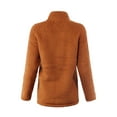 thumbnail image 3 of A2Y Women's Soft Sherpa Front Zipper Side Pockets Jackets Almond S, 3 of 3