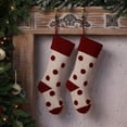 thumbnail image 3 of Adorno de calcetín navideño de lunares sólidos, 4 piezas, 3 of 5