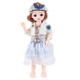 thumbnail image 4 of 30cm Bjd Doll Mini Girl Doll Hecho a mano Cabello grueso Hermoso atuendo Moda Azul blanco, 4 of 9