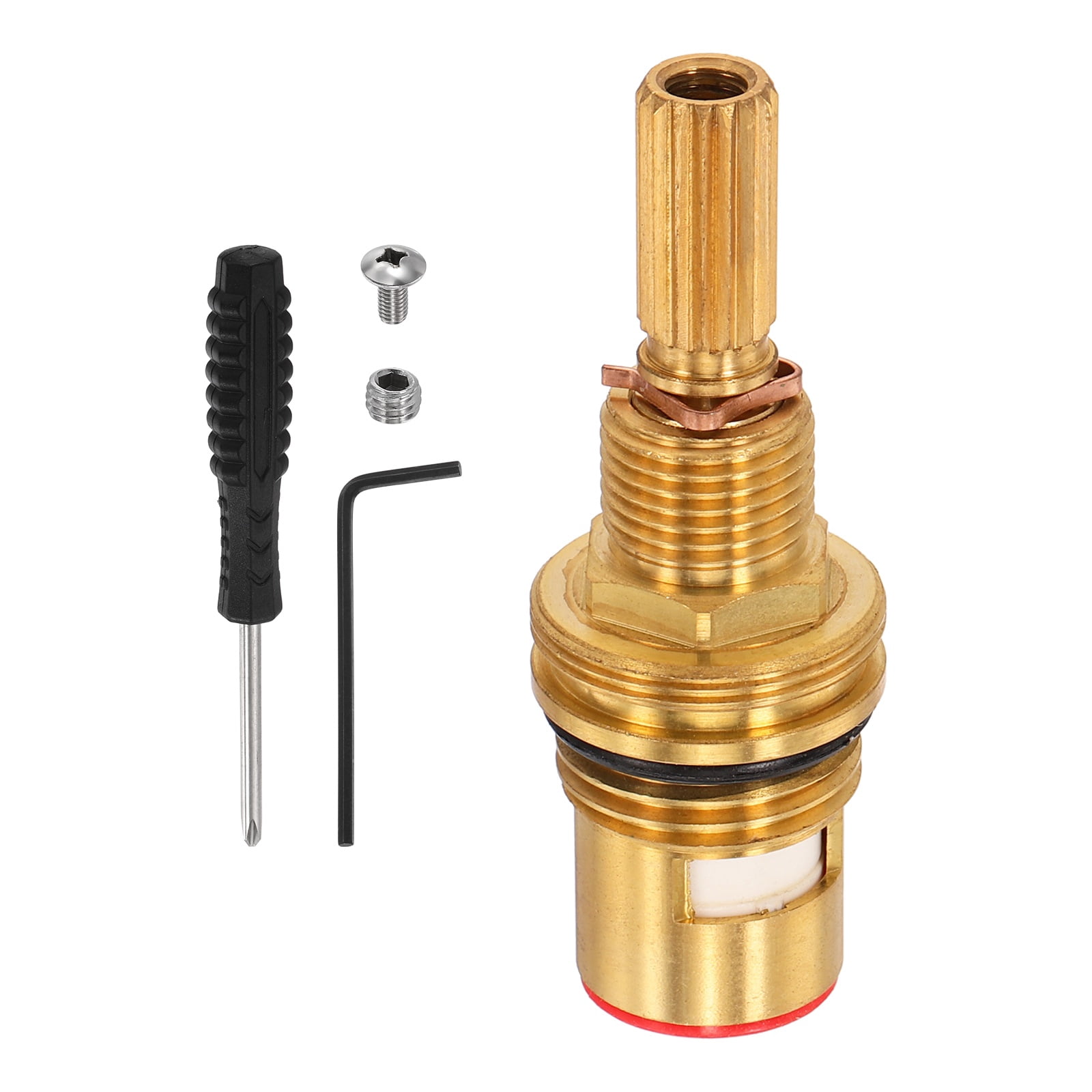 BUZIFU Ceramic Stem, 20 Teeth Cartridge, Faucet Valve Replacement