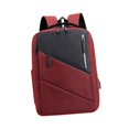 thumbnail image 3 of Mochila de negocios de gran capacidad, portátil para hombres, bolsa de viaje para la oficina y compras. Rojo, 3 of 9