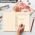 thumbnail image 5 of Roses Pink Ring Binder Notebook Journey Note Diary College Ruled Spiral Notebook Study Loose Leaf Paper A5 60 Pages, 5 of 8