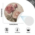 thumbnail image 2 of Qxltty 15inch Round Placemats Set of 1 Polyester Fabric Heat Resistant Washable Table Mat for Kitchen Party Decor Vintage Rose, 2 of 7