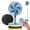Blue, variant on VENTY Portable Fan - Wireless Battery Operated Fan, 48HR Run Time 16000MAH Oscillating Rechargeable Fan, Remote Control & LED Lighting, Folding Telescopic Camping Fan (Blue with Case)