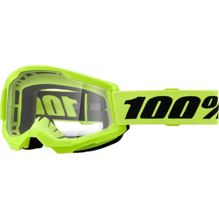100-Percent Strata 2 Junior Goggles (One Size Fits Most, Neon Yellow / Clear Lens)
