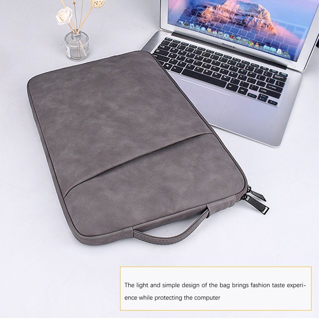 VONKY Laptop Bag Large Protection Notebook Computer Sleeve Handbags Briefcase Bags Women Men Office Business Working Dark Grey 13.3 Inch