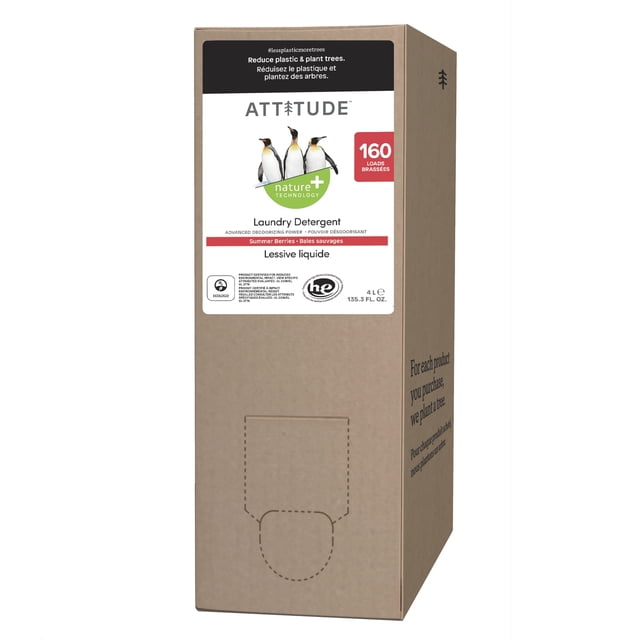 Recambio de detergente líquido para ropa ATTITUDE 4L 160 cargas