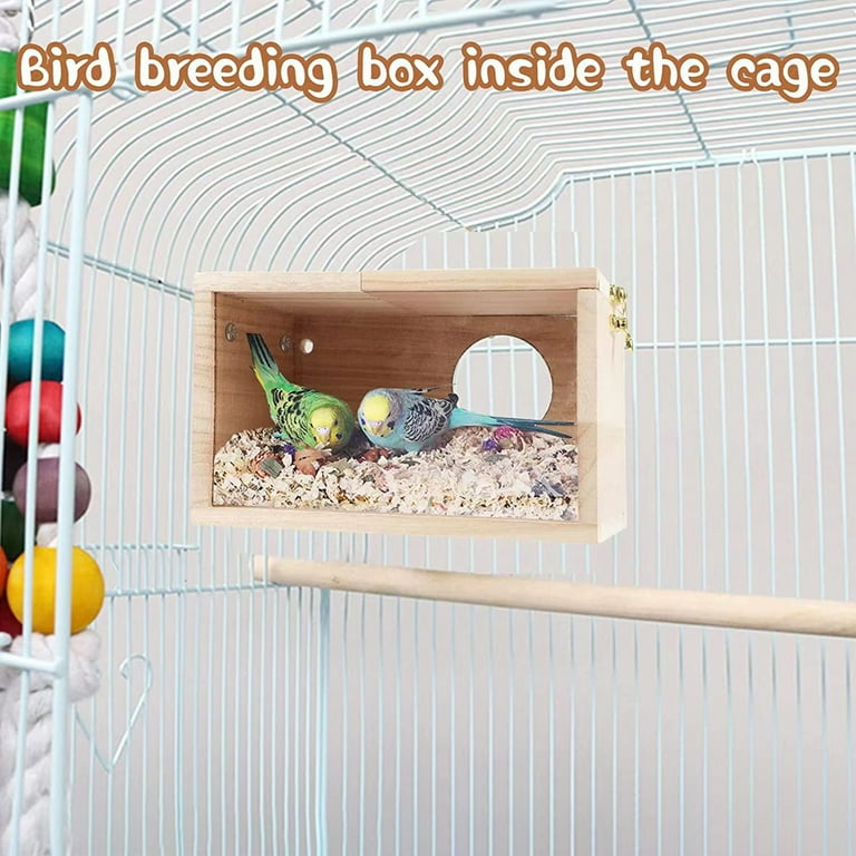 Anvazise Bird Breeding Box Transparent Smooth Edges Outdoor Bird