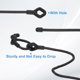thumbnail image 3 of Correas de silicona Uxcell, 24 pulgadas, correas reutilizables para cables, resistentes y flexibles para agrupar y sujetar, 8 piezas, negras, 3 of 6