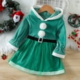 thumbnail image 2 of FDDMis Teal Dress Newborn Outfits Christmas Dress for Teens Christmas Girls Size 8 Gifts for Family 6-9 Month Girl Clothes Winter Bulk Gift Teens, Green 12-18 Months, 2 of 7