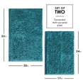 thumbnail image 3 of Juego de alfombras de baño Hearth & Harbor Chenille, color verde azulado, 2 piezas, 3 of 9
