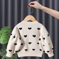 thumbnail image 7 of LYMAYTER Kids Girls Sweaters Jacket Infant Spring Fall Warm Printed Tops Toddler Knit Cardigan Coats for 12 M -7 Y, 7 of 7