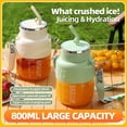 thumbnail image 3 of Exprimidor Portátil Inalámbrico de Frutas y Verduras, Eléctrico, de 800 Ml, de Gran Capacidad y con 10 Cuchillas de Acero Inoxidable A, 3 of 5