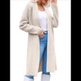 thumbnail image 1 of Cárdigan para Mujer, Grueso, Abierto, de Punto Holgado, de Gran Tamaño, para Otoño, Moderno, para Abrigo Color Albaricoque L, 1 of 8
